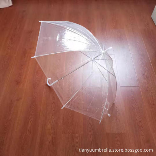 Wholesale Custom Clear Color Transparent Plastic Umbrellas